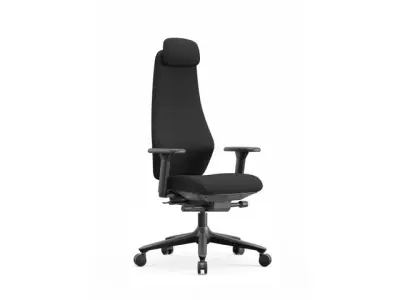 Emilia Ergonomische Bureaustoel Zwart Hoofdsteun 3D-armleggers bij DiscountOffice.nl