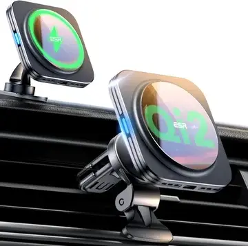ESR HaloLock MagSafe Dashboard/Ventilatierooster Telefoonhouder Auto Laden 15W bij GSMpunt