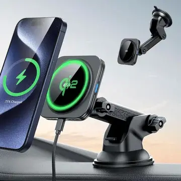 ESR HaloLock Qi2 / MagSafe Telefoonhouder Auto Raam/Dashboard met Opladen 15W bij GSMpunt