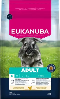 Eukanuba Adult Small - Hondenvoer - 3 Kilogram - kip bij Welkoop