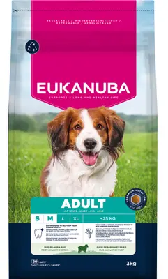 Eukanuba Adult Small/Medium - Hondenvoer - 3 Kilogram - lam bij Welkoop