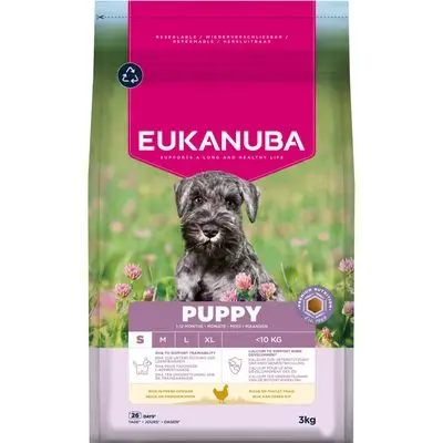 Eukanuba Premium Nutrition Puppy Klein Ras Kip 3 kg bij Bitiba