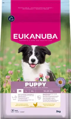 Eukanuba Puppy Medium - Hondenvoer - 3 Kilogram - kip bij Welkoop