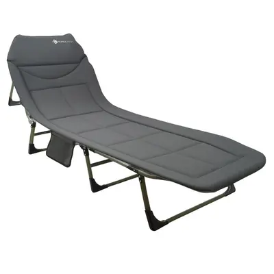 Eurocatch Karperstretcher Bedchair – 8-Poot Verstelbaar Campingbed met 5-Standen Rugleuning, Gevuld Hoofdeinde, Zijvak & Inklapbaar– Groen bij Raven Hengelsport