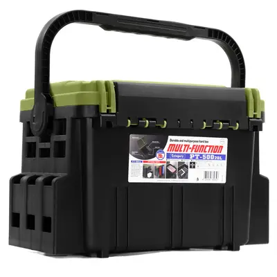 Eurocatch Pro-Tackle Competition L Tackle box - Viskoffer - 42x30x30cm Zwart/Groen bij Raven Hengelsport