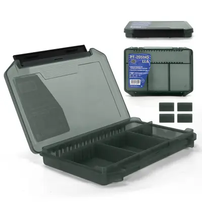 Eurocatch Pro-Tackle LureBox - Viskoffer - 20G Indeelbaar 20x15x3cm Grey bij Raven Hengelsport