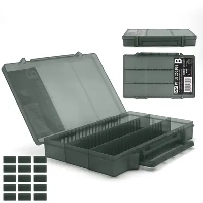 Eurocatch Pro-Tackle LureBox - Viskoffer - 25G Indeelbaar 25x16x3,6cm Grey bij Raven Hengelsport