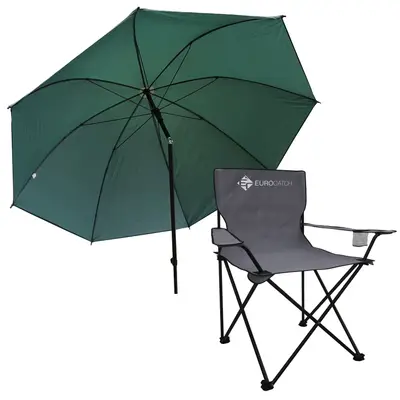 Eurocatch Visstoel & Paraplu - Set - Campingstoel - Visparaplu bij Raven Hengelsport