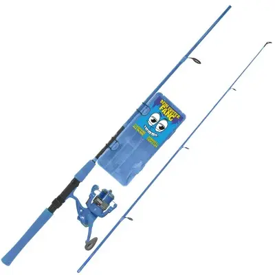 Eurocatch Werphengel set - compleet - Blauw met lichtgevende werpmolen bij Raven Hengelsport