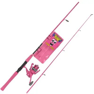 Eurocatch Werphengel set - compleet - Roze met lichtgevende werpmolen bij Raven Hengelsport