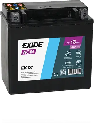 Exide EK131 Start-Stop Auxiliary 12V 12Ah 200A AGM Hulpaccu bij Online Accu