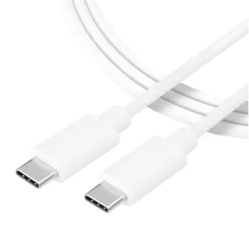 Extra korte (22cm) USB-C naar USB-C kabel wit bij Mobile Supplies