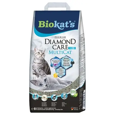 Extra voordelig! Biokat's Diamond Care kattenbakvulling Diamond Care Multicat Fresh (8 l) bij Zooplus