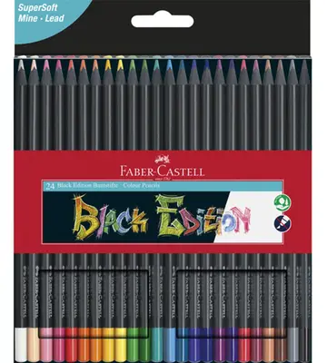 Faber-Castell Black Edition kleurpotloden - 24 stuks bij Pipoos