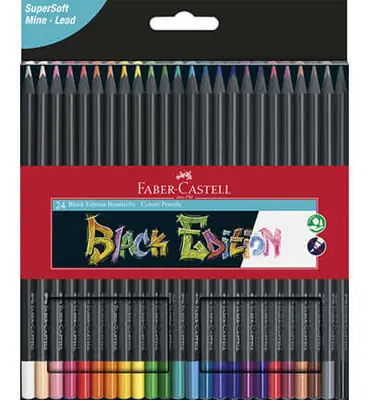 Faber Castell Potloden Black Edition – Kleurpotloden (24 st.) bij Online-Schilderij