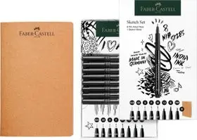 Faber-Castell tekenset 9-delig met schetsboek bij Hobbyshop-online