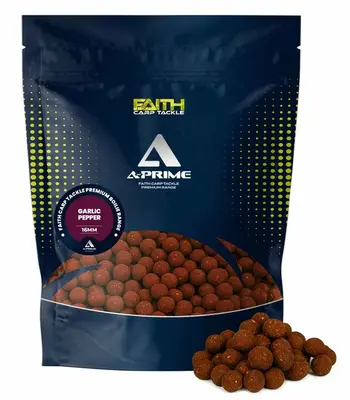 Faith A-Prime Boilie - 1kg - 20mm - Garlic/Pepper bij Raven Hengelsport