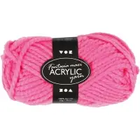 Fantasia maxi acryl wol neon roze 50gr 35 meter bij Creaknutselen
