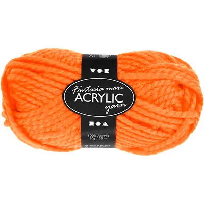 Fantasia maxi acryl wol oranje 50gr 35 meter bij Creaknutselen