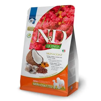 Farmina N&D Quinoa Adult Skin & Coat met haring & kurkuma Dubbelpak: 2 x 7 kg bij Zooplus