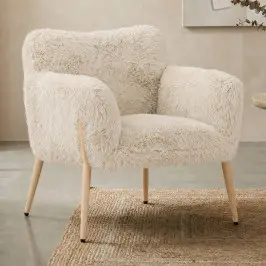 Fauteuil met zacht imitatiebont bij LUMZ