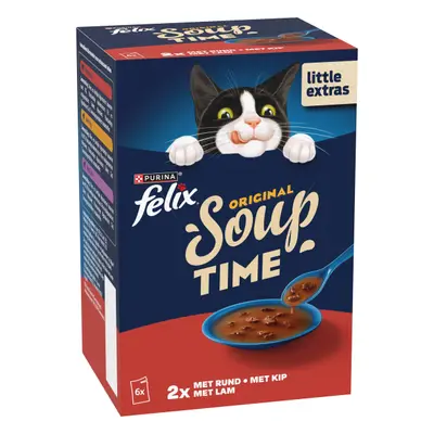 Felix Soup Vis - Kattensnack - 6x48 gram - 288 Gram - tonijn, kabeljauw bij Welkoop