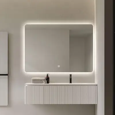FENOMÉ Badkamerspiegel met LED verlichting – Verwarming Anti Condens [Deluxe] bij DoucheKampioen