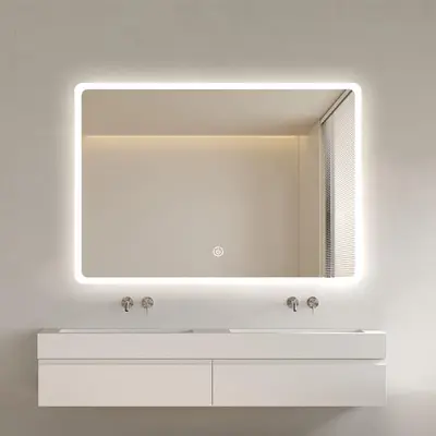 FENOMÉ Badkamerspiegel met LED verlichting – Verwarming Anti Condens [Royal] - 70 x 100 cm bij DoucheKampioen