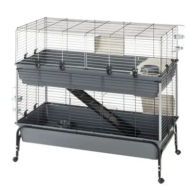 Ferplast Knaagdierkooi Vital 120 - Twee Verdiepingen L 120 x B 60 x H 116 cm bij Bitiba