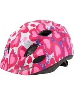 Fietshelm Polisport Glitter Hearts S 52-56 cm - roze/wit bij Fietsonderdeel.com