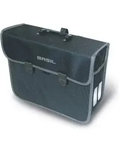 Fietstas Basil Malaga Pakaftas 13 liter 32x13x29cm - zwart bij Fietsonderdeel.com