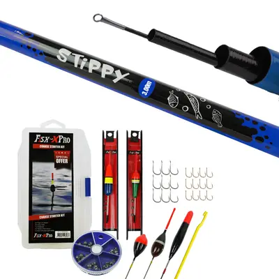 Fish-Xpro Vaste hengelset - Telescoop Hengel - Witvisset - Visset - incl 2 Vistuigjes bij Raven Hengelsport