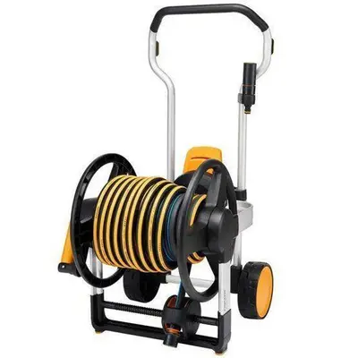 Fiskars Slanghaspel Manueel XL met wielen, incl. tuinslang bij Keizers.nu