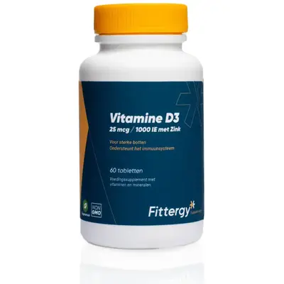 Fittergy Vitamine D3 25 mcg met zink bij Superfoodstore