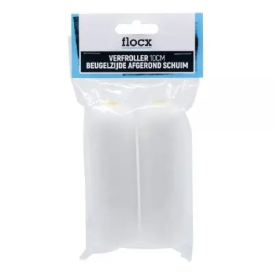 Flocx Verfroller Beugelzijde Afgerond Schuim 10cm (2 stuks) bij Verf & Behang Specialist
