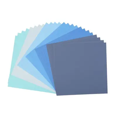 Florence Cardstock - Canvas Texture - Blauw assortie (30,5 x 30,5 cm) bij HobbyVision