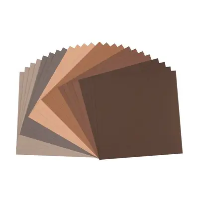 Florence Cardstock - Canvas Texture - Brown assortie (30,5 x 30,5 cm) bij HobbyVision