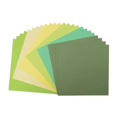 Florence Cardstock - Canvas Texture - Groen assortie (30,5 x 30,5 cm) bij HobbyVision