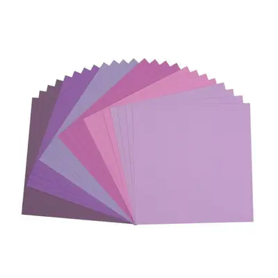Florence Cardstock - Canvas Texture - Purple assortie (30,5 x 30,5 cm) bij HobbyVision