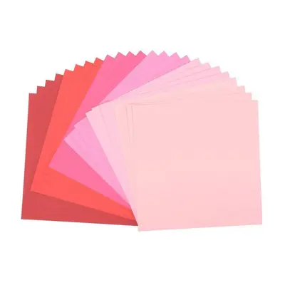 Florence Cardstock - Canvas Texture - Roze assortie (30,5 x 30,5 cm) bij HobbyVision