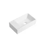 Fontein Ora 41x22x10cm glans wit links zonder kraangat bij Voordelig Design Sanitair