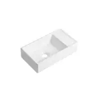 Fontein Ora 41x22x10cm glans wit rechts zonder kraangat bij Voordelig Design Sanitair
