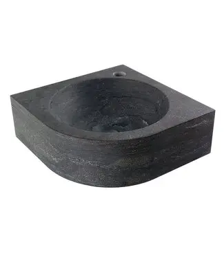 Fontein toilet Rond Hoek 30x30x10cm Natuursteen bij Sani4Comfort