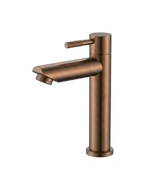 Fonteinkraan DutchLine S-Grip Geborsteld Brons Koper PVD | Compacte Toiletkraan bij Sani4Comfort