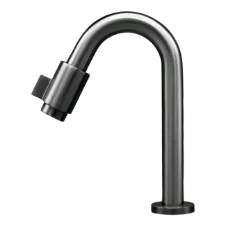 fonteinkraan gunmetal PVD bij Sanitear
