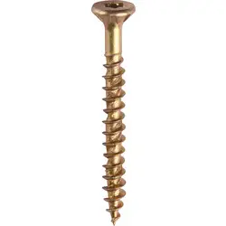 Forgefast universele schroeven platkop voldraad geel 4x50mm TX20 bij Toolstation Nederland