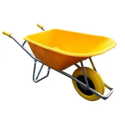 Fort Kruiwagen , 100L, -straatmakers- geel +antilek wiel bij Miedema Tools