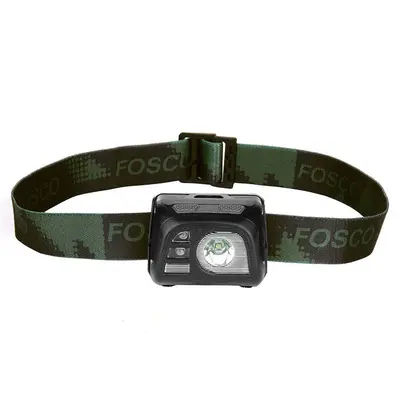 Fosco Tactische Hoofdlamp 140 Lumen Zwart bij Bushcraftshop