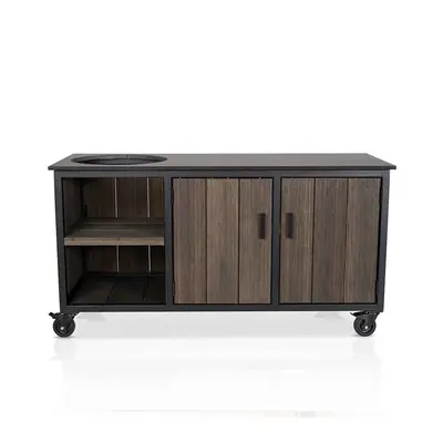 Fraaii Buitenkeuken Bamboo Graphite Inferno bij BBQ Outside
