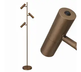 Freelight Vloerlamp Undici 3 lichts H 165 cm brons goud bij Lamponline